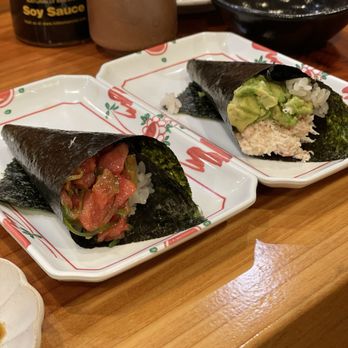Sushi Edomata - Chili dog and California temaki - Japanese Near Me - San Mateo, California Sushi Edomata - Chili dog and California temaki - Japanese Near Me - San Mateo, California
