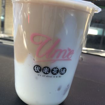 Ume Tea - Taro and Mochi Black Tea Latte - Coffee & Tea Near Me - Cupertino, California