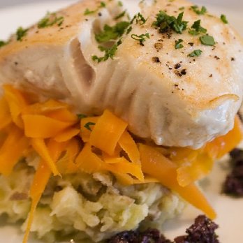 Rupert's Restaurant - Fish with Olive tapenade. - New American Near Me - McCall, Idaho Rupert's Restaurant - Fish with Olive tapenade. - New American Near Me - McCall, Idaho
