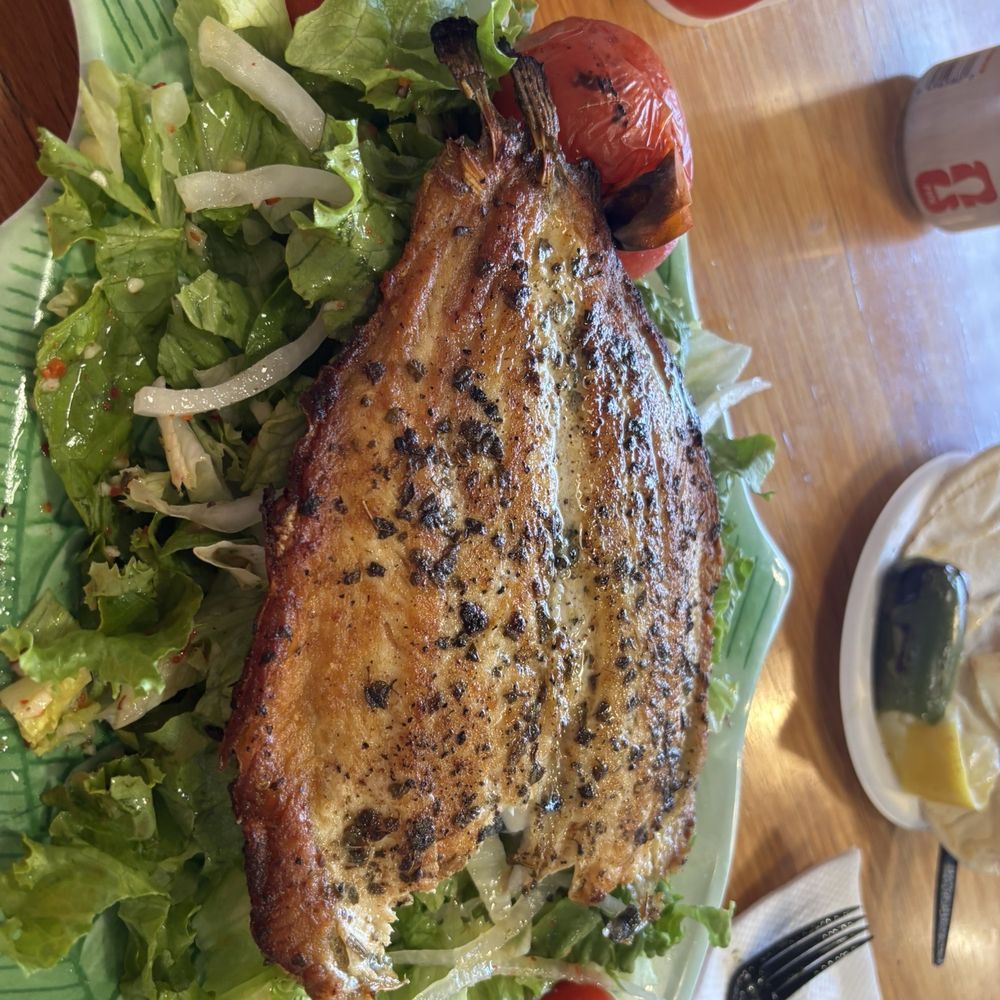 Trout platter with just salad!! Trout platter with just salad!!