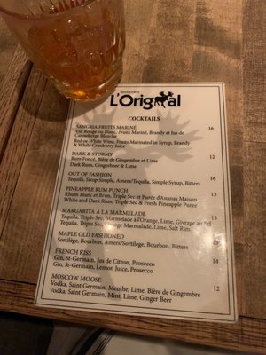 Menu photo 5 L'Orignal Montreal, QC Menu photo 5 L'Orignal Montreal, QC