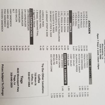 Darrell's Restaurant - Menu - Burgers Near Me - Alexandria, Louisiana