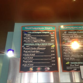 D'Yar - Mediterranean Wraps menu board - Mediterranean Near Me - Berkeley, California