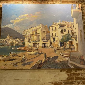Telefèric - Real artwork hanging on the walls. Barcelona is such an artsy town! - Tapas/Small Plates Near Me - Barcelona, B Telefèric - Real artwork hanging on the walls. Barcelona is such an artsy town! - Tapas/Small Plates Near Me - Barcelona, B