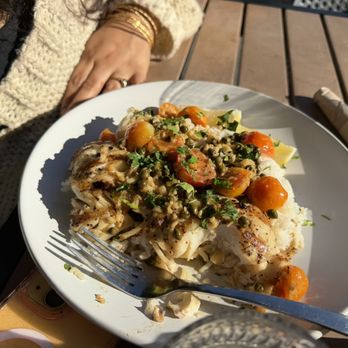 Gyppo Ale Mill - Tasty fish and capers over rice. - Breweries Near Me - Shelter Cove, California Gyppo Ale Mill - Tasty fish and capers over rice. - Breweries Near Me - Shelter Cove, California