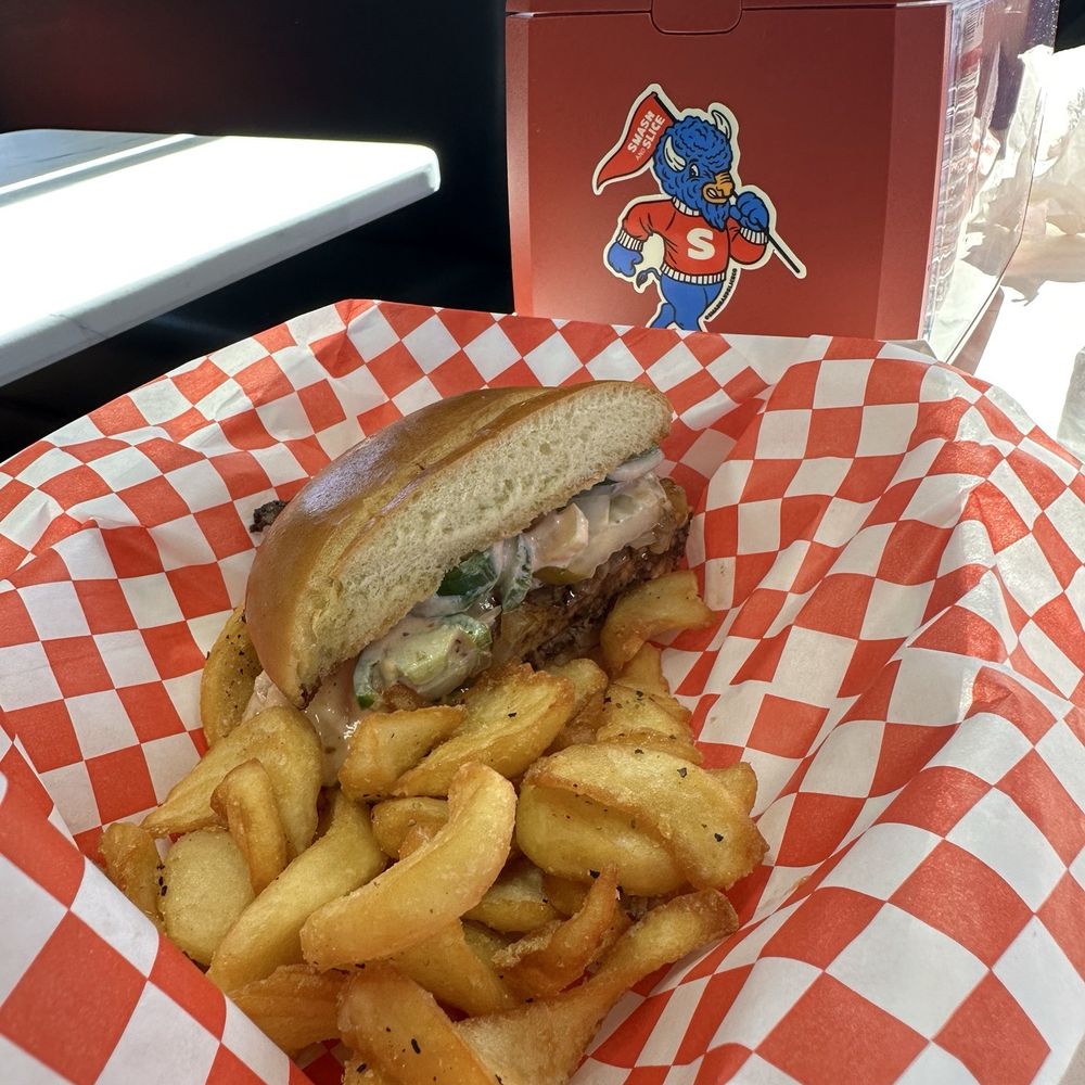 Smash And Slice - Half burger w fries - Pizza Near Me - Las Vegas, Nevada Smash And Slice - Half burger w fries - Pizza Near Me - Las Vegas, Nevada