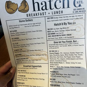 Hatch'd - Menu - Breakfast & Brunch Near Me - St. Louis, Missouri