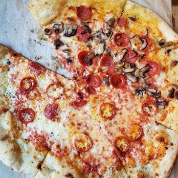 Pies on Post - Pepperoni and half mushroom - Italian Near Me - Cumming, Georgia Pies on Post - Pepperoni and half mushroom - Italian Near Me - Cumming, Georgia