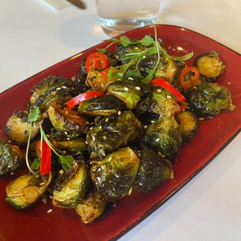 Diva At the Met - Brussels sprouts are delicious. The sliced pepper adds heat. - Seafood Near Me - Vancouver, British Columbia