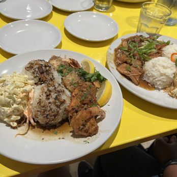 Onolicious Hawaii - Kahuku Garlic Shrimp Plate and Shoyu Chicken Plate - Hawaiian Near Me - Cincinnati, Ohio