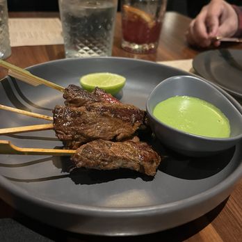 Enye Latin Table - Anticuchos- very tender and the ají sauce is delicious - Latin American Near Me - Clayton, California