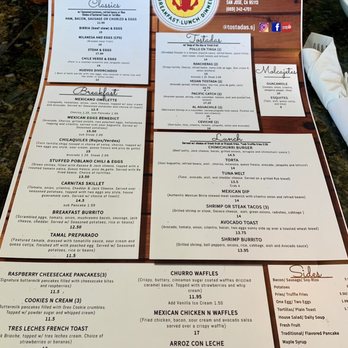 Tostadas - Menu - Breakfast & Brunch Near Me - San Jose, California Tostadas - Menu - Breakfast & Brunch Near Me - San Jose, California
