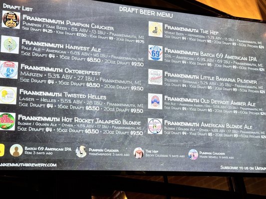 Menu photo 2 Frankenmuth Brewery Frankenmuth, MI