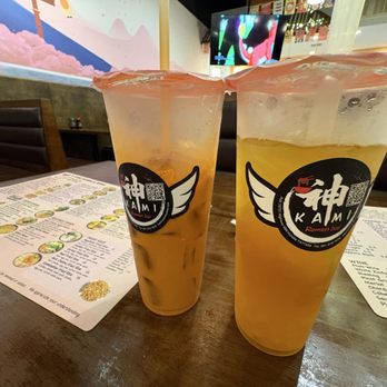 Kami Ramen & Sushi - Milk tea and Passionfruit tea - Sushi Bars Near Me - Humble, Texas