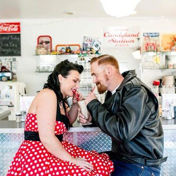Walgreens - a man and a woman in a diner - Drugstores Near Me - Ottumwa, Iowa