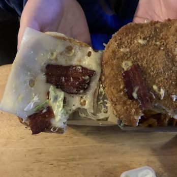 Arby's Roast Beef Restaurant - Bacon on a Swiss bacon chicken sandwich - Fast Food Near Me - Longview, Washington
