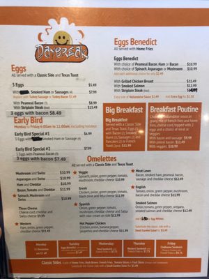 Menu photo 2 Daybreak Newmarket, ON Menu photo 2 Daybreak Newmarket, ON