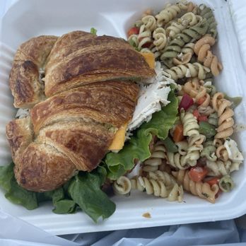 Simple Simon's Bakery & Bistro - Croissant Club w/ Pasta Salad - Bakeries Near Me - Riverside, California