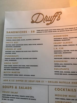 Menu photo 2 Druff's Springfield, MO