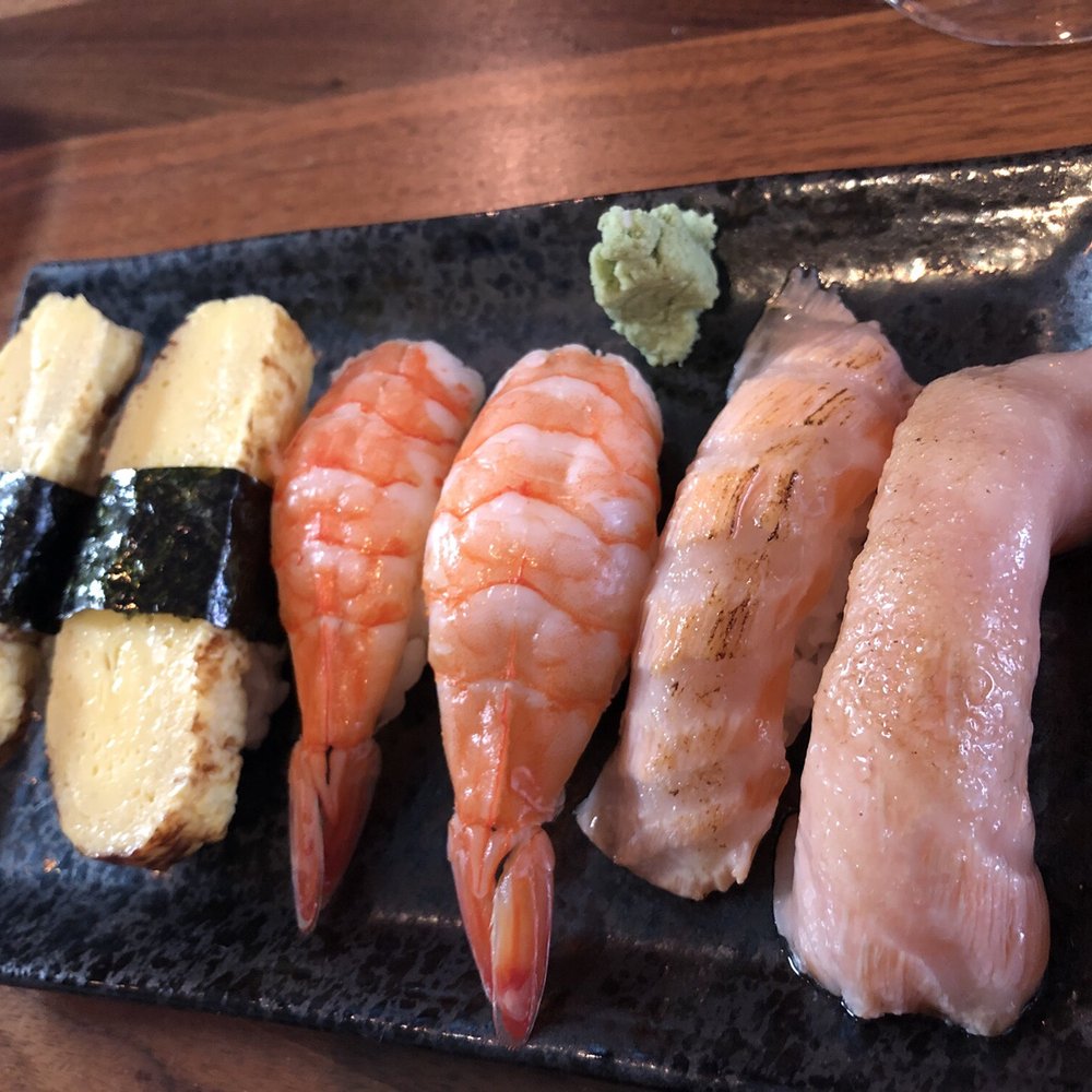 Yume Sushi - Tamago, Ebi, seared salmon soooo good!!!!!!! - Japanese Near Me - Seattle, Washington