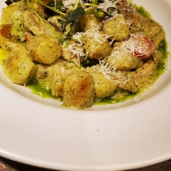La Bocca Restaurant - Gnocchi with Pesto and chicken - Mediterranean Near Me - Whistler, British Columbia
