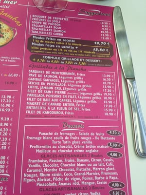 Menu photo 1 L'escargot de Mer Palavas Les Flots, 34 Menu photo 1 L'escargot de Mer Palavas Les Flots, 34