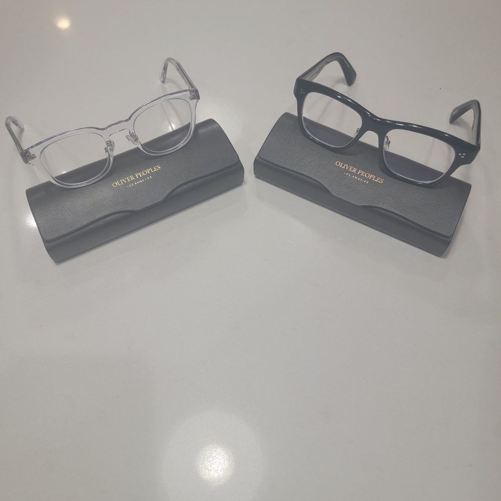 His and her glasses. His and her glasses.