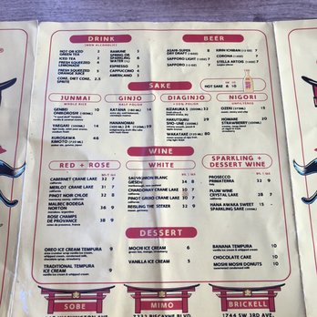 Moshi Moshi - Drink menu - Sushi Bars Near Me - Miami Beach, Florida
