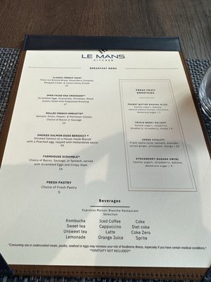 Menu photo 2 Le Mans Sarasota, FL Menu photo 2 Le Mans Sarasota, FL