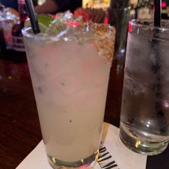 Las Palmas - Skinny margarita with Tajin rim - $8.95 on HH - Mexican Near Me - Dallas, Texas