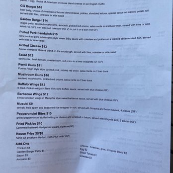 Gowanus Gardens - Menu 7/2/20 - single use! - Cocktail Bars Near Me - Brooklyn, New York
