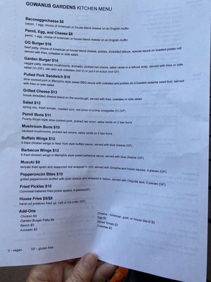 Menu photo 3 Gowanus Gardens Brooklyn, NY
