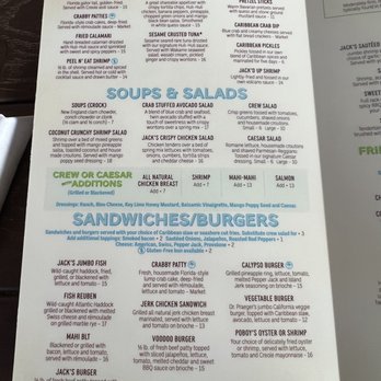 Caribbean Jack's - Menu - Caribbean Near Me - Daytona Beach, Florida