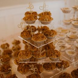 Salted caramel apple mini pies & Lemon chess mini pies from our wedding! So so so good! Our favorites!