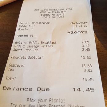 Bob Evans - Breakfast & Brunch Near Me - Bowie, Maryland