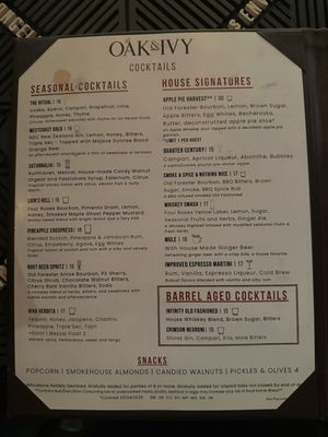 Menu photo 2 Oak & Ivy Las Vegas, NV