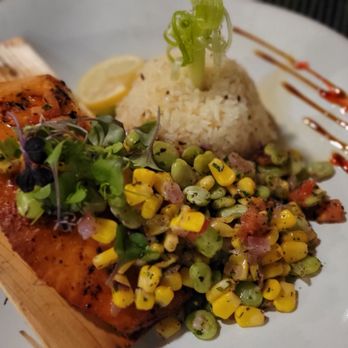 Square Root - Cedar Plank Salmon - American Near Me - Brevard, North Carolina Square Root - Cedar Plank Salmon - American Near Me - Brevard, North Carolina