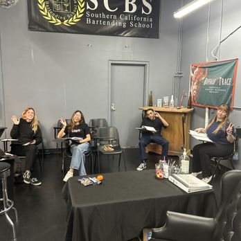 Southern California Bartending School - Students learning amazing recipes from the manual provided. - Bartending Schools Near Me - Anaheim, California Southern California Bartending School - Students learning amazing recipes from the manual provided. - Bartending Schools Near Me - Anaheim, California