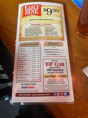 Menu photo 6 Texas Roadhouse Hot Springs, AR