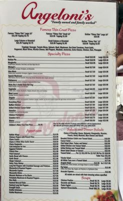 Menu photo 6 Angeloni's Restaurant & Pizzeria Caldwell, NJ