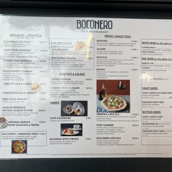 Boconero - menu prices for self service. Full service is a little more expensive - Mediterranean Near Me - Munich, BY Boconero - menu prices for self service. Full service is a little more expensive - Mediterranean Near Me - Munich, BY