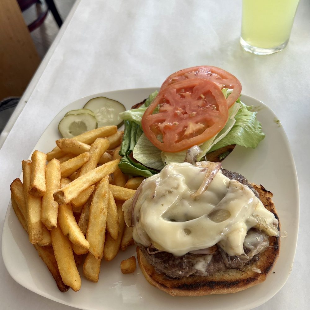 Flying Artichoke - Artichoke burger with fries. - American Near Me - Salinas, California Flying Artichoke - Artichoke burger with fries. - American Near Me - Salinas, California