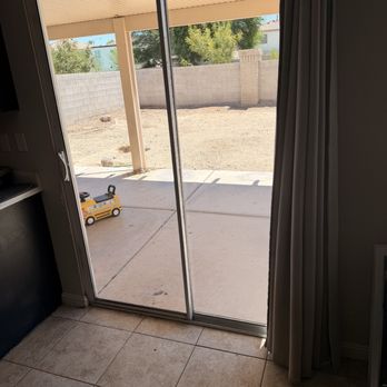 Kelly's Glass & Mirror - Replaced the glass in the slider - Glass & Mirrors Near Me - Las Vegas, Nevada Kelly's Glass & Mirror - Replaced the glass in the slider - Glass & Mirrors Near Me - Las Vegas, Nevada