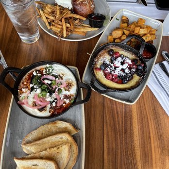Ketch 22 - Shackshuka, breakfast burger, and German pancake in dutch oven :) - Seafood Near Me - North Beach, Maryland Ketch 22 - Shackshuka, breakfast burger, and German pancake in dutch oven :) - Seafood Near Me - North Beach, Maryland