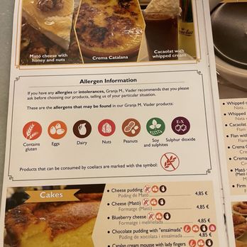 Granja Viader - Menu (April 2024) - Breakfast & Brunch Near Me - Barcelona, B