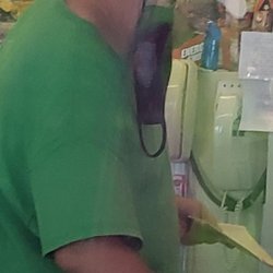 Manager of store not wearing a mask who refused to let someone else wait on me because I questioned why he wasn't wearing his mask.
