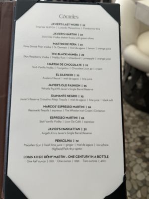 Menu photo 1 Javier's Newport Coast, CA