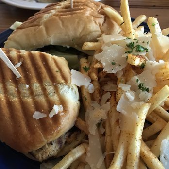 The Hideout Kitchen - Roasted chicken panini $12.50 +$1 for fries or salad - New American Near Me - Lafayette, California The Hideout Kitchen - Roasted chicken panini $12.50 +$1 for fries or salad - New American Near Me - Lafayette, California