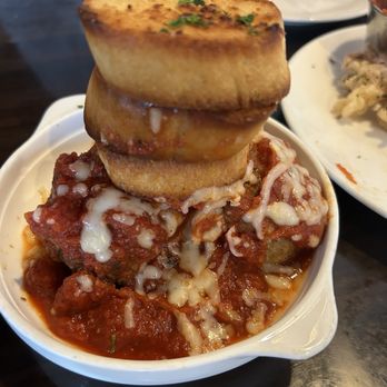 Alza Osteria - Three meatballs with crostini. The crostini is so good - Pizza Near Me - Brea, California Alza Osteria - Three meatballs with crostini. The crostini is so good - Pizza Near Me - Brea, California
