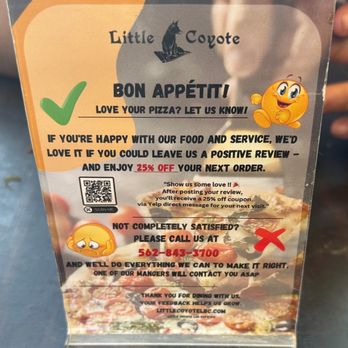 Little Coyote - Comments/Feedback - Pizza Near Me - Long Beach, California